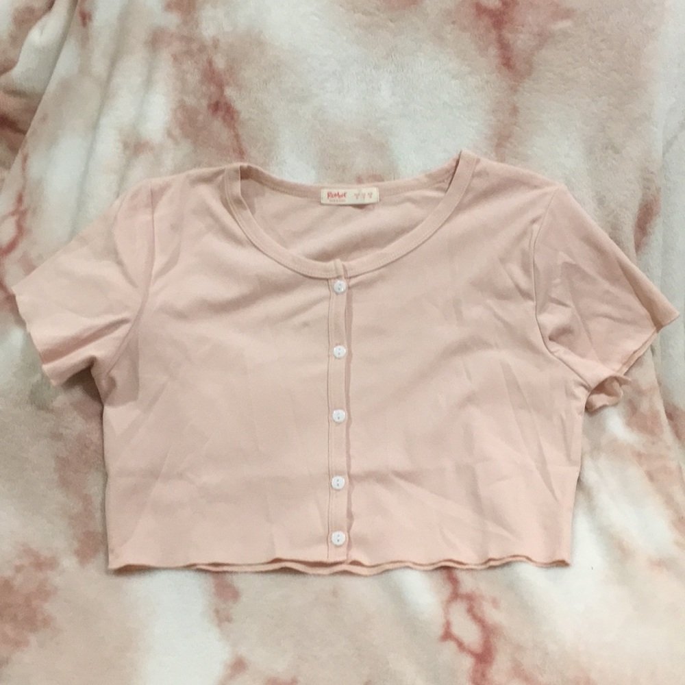 Romwe casual blush pink top, NWOT Med 6